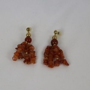 Carnelian drop earrings